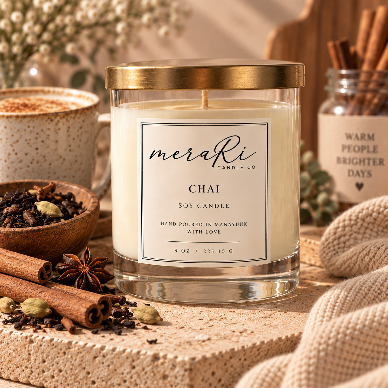 Chai soy wax candle